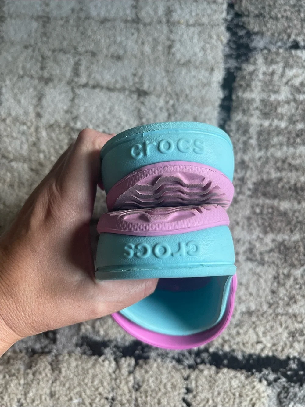 Crocs Kids Electro II Clogs two-tone pink and blue